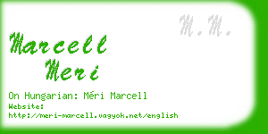 marcell meri business card