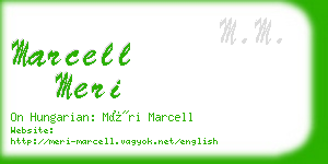 marcell meri business card
